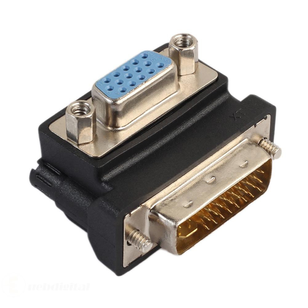 Đầu Chuyển Đổi Dvi-I 24 + 5 Male Sang Vga 15 Pin Female 90 ° | BigBuy360 - bigbuy360.vn