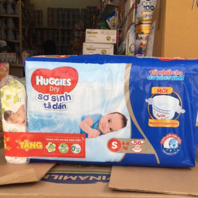 Bỉm Huggies dán S56 miếng S dành cho trẻ (4-8kg).