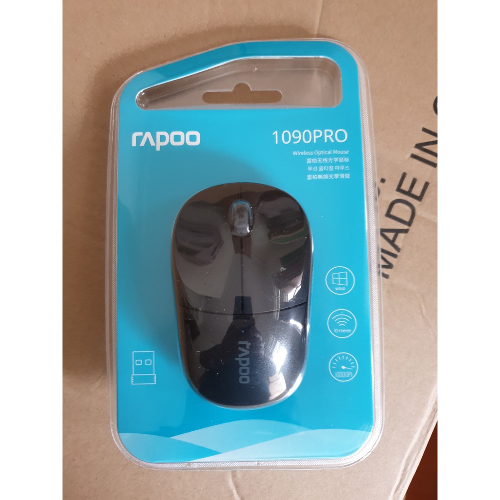 Mới Về - Chuột không dây Rapoo 1090 Pro (Màu Đen) - Hộp nhựa cao cấp, hàng chính hãng