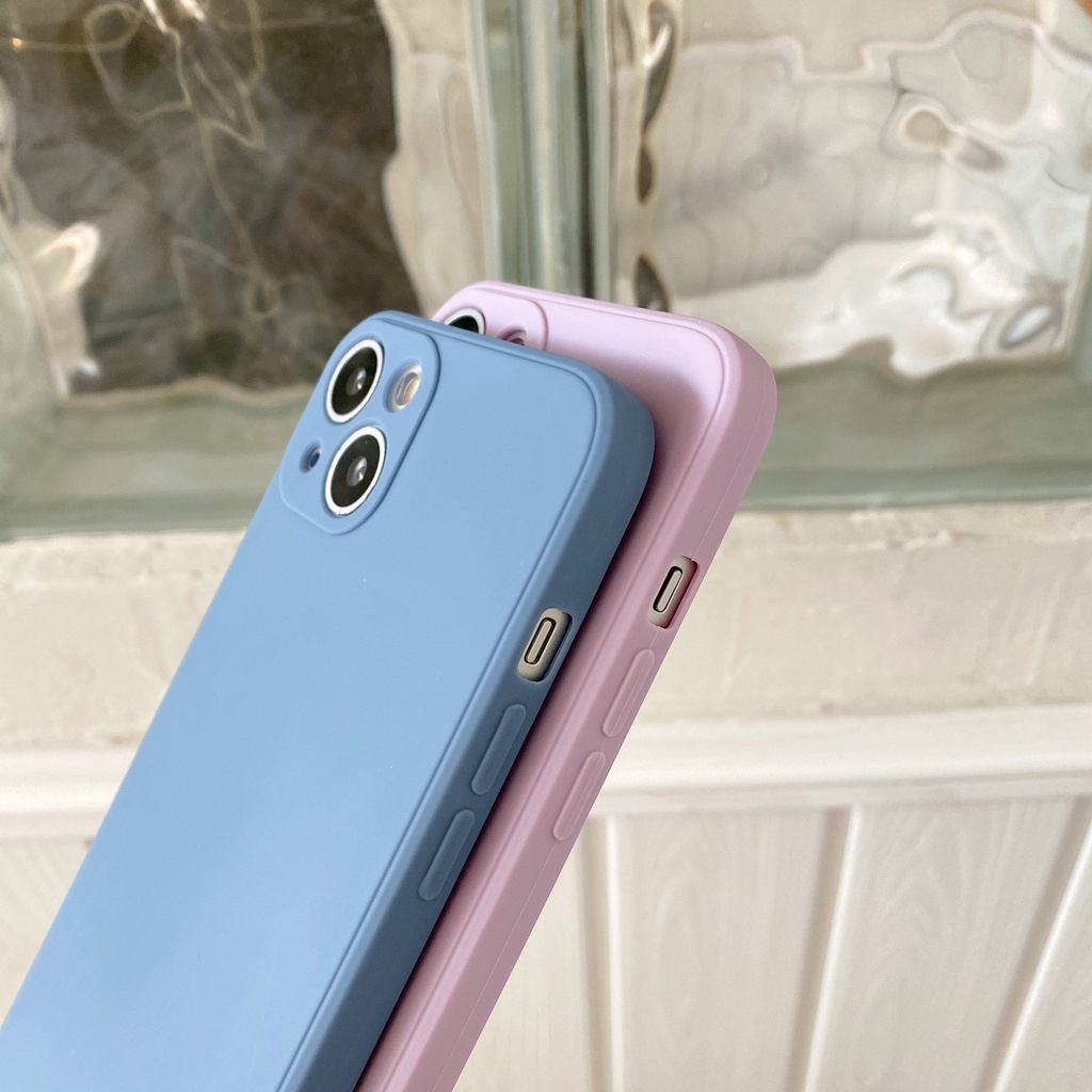 Ốp Điện Thoại Silicone Màu Trơn Kèm Giá Đỡ Hình Mèo Xinh Xắn Cho Xiaomi 11 Lite 5G NE Xiaomi Mi 12X 12Pro Mi 11T Pro
