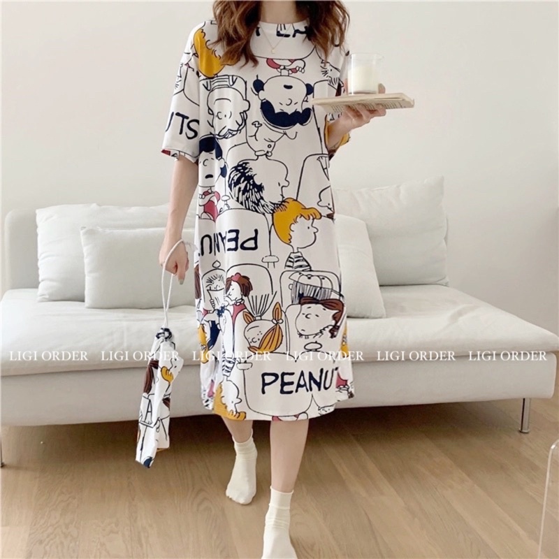 Váy ngủ dáng xuông cute dáng xuông, Đầm ngủ hoạt hình đáng yêu | BigBuy360 - bigbuy360.vn