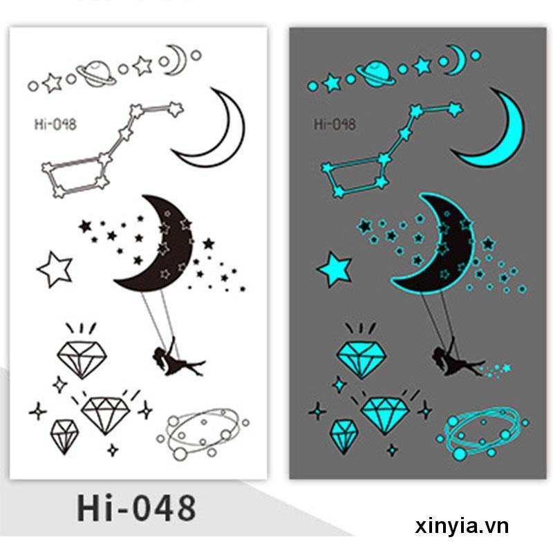 Miếng Dán Hình Xăm Phát Quang Chống Thấm Nước Hình Bướm Độc Đáo