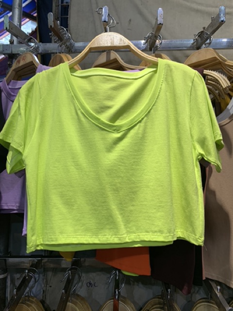 ÁO PHÔNG CROPTOP CỔ TIM MS60167
