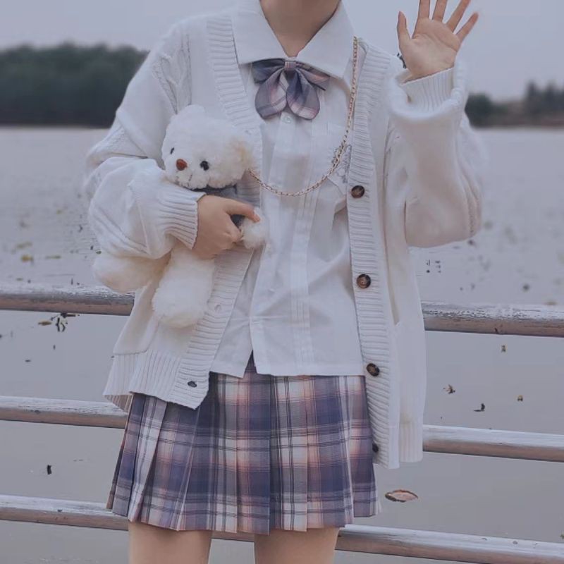 Áo khoác len lolita JK siêu xinh Form to☘️ Có ảnh thật sẵn