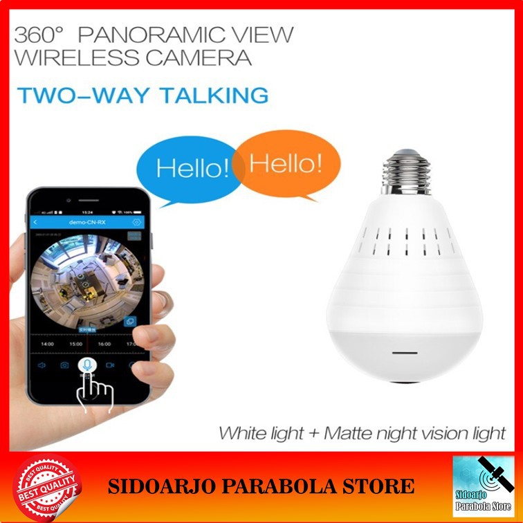 Camera Ip Wifi V360eyes Ipcam Bulb Panoramic 360 Vr