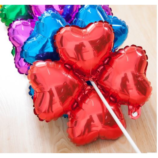 BÓNG NHÔM TRUNG CỎ 4 LÁ SIZE 45CM, BÓNG KIẾNG TRANG TRÍ TIỆC