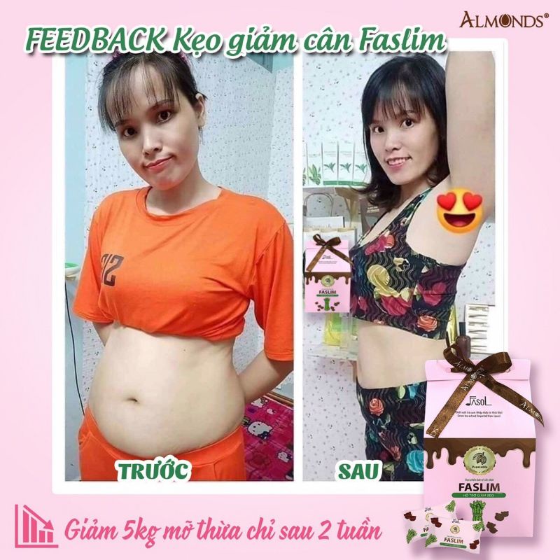 Keo giảm cân ALMONDS faslim 15v