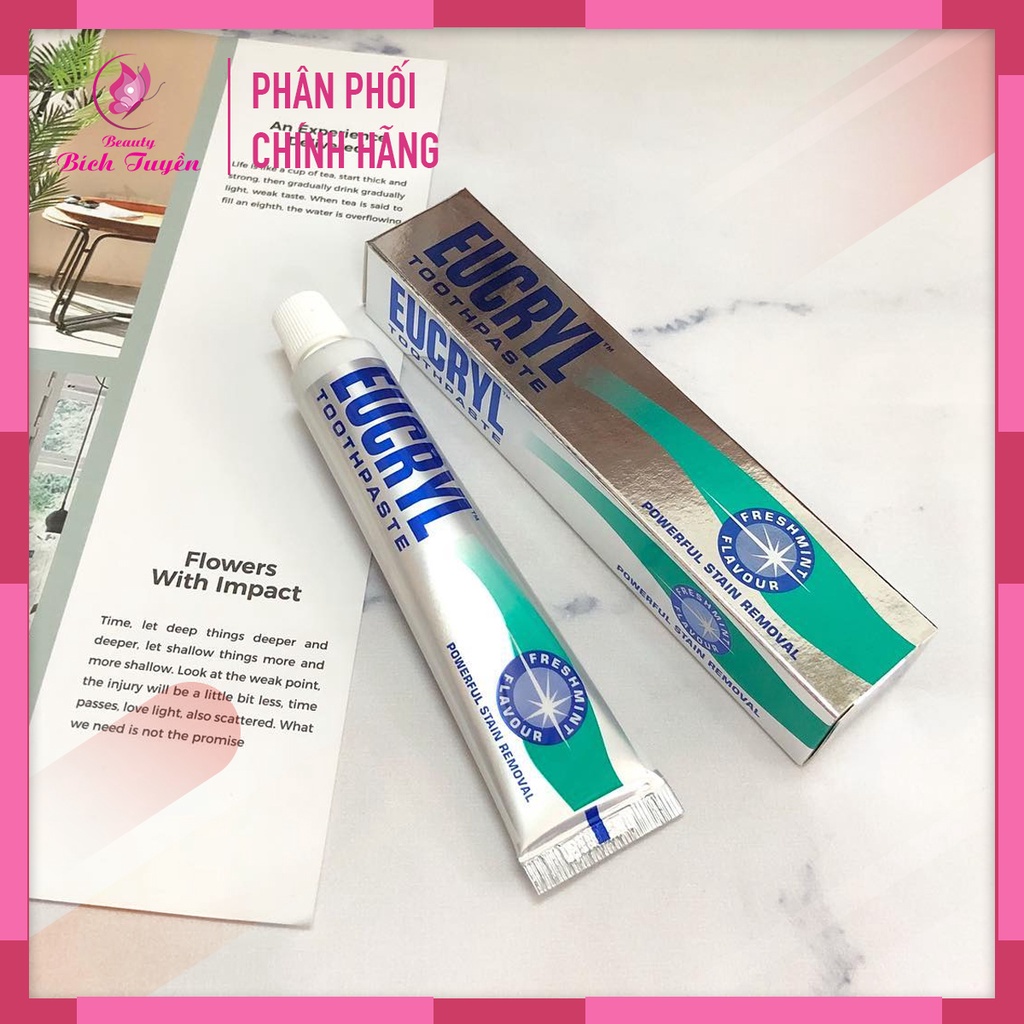 Kem Đánh Răng Eucryl Hỗ Trợ Trắng Răng Và Hỗ Trợ Trị Hôi Miệng