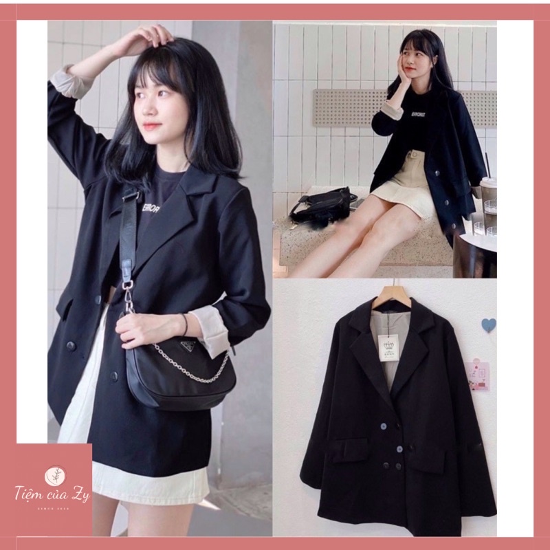 BLAZER ĐEN KOREA 2 lớp [Ảnh thật/video thật 100% kèm Feedback]♥️ | BigBuy360 - bigbuy360.vn