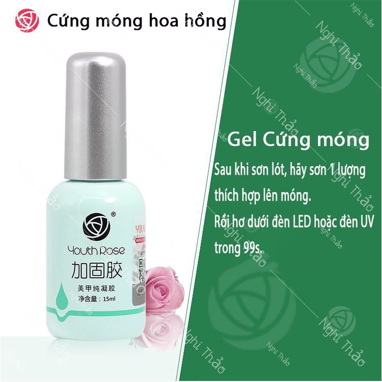 Sơn gel cứng móng hoa hồng 15ml