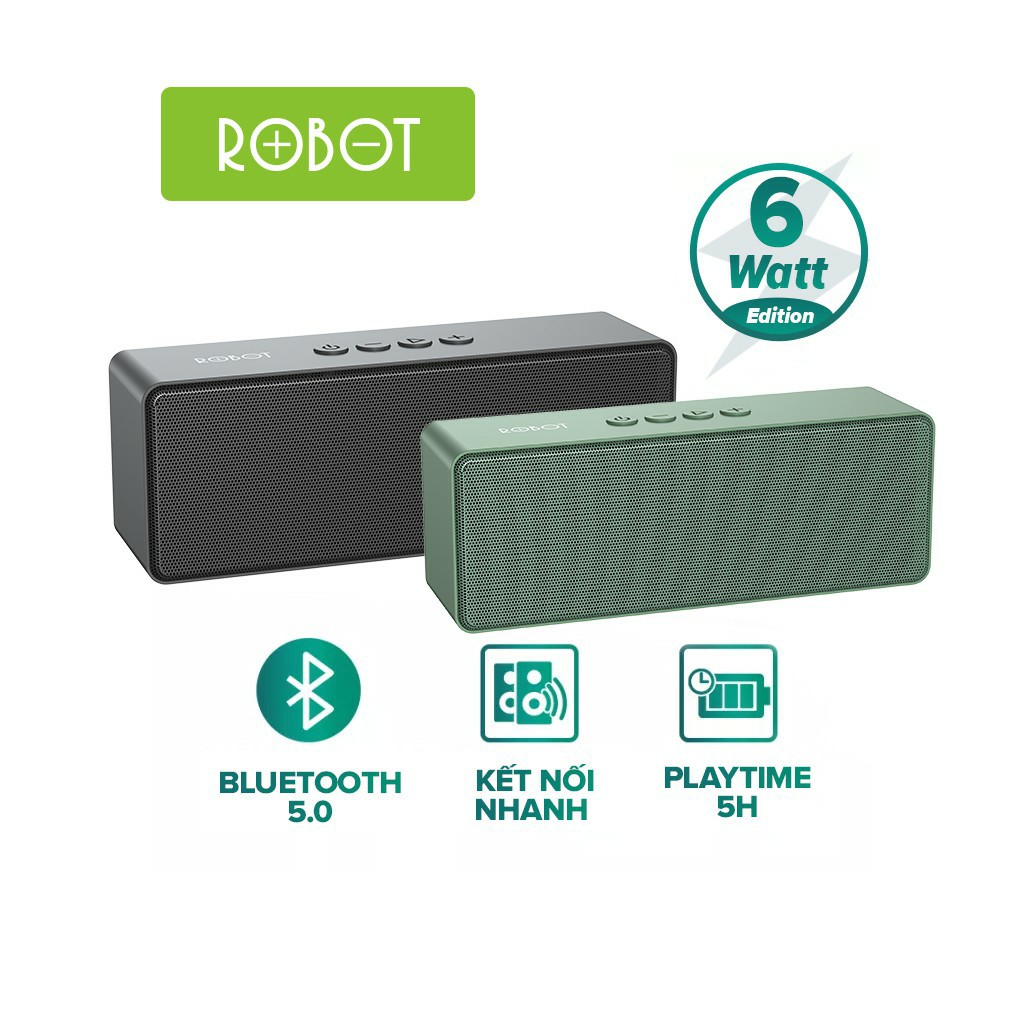 Loa Bluetooth ROBOT RB420 Công Suất 6W Pin 1200mAh Hỗ Trợ Thẻ Micro SD/USB/AUX - Kết Nối 2 Loa Cùng Lúc 5.0