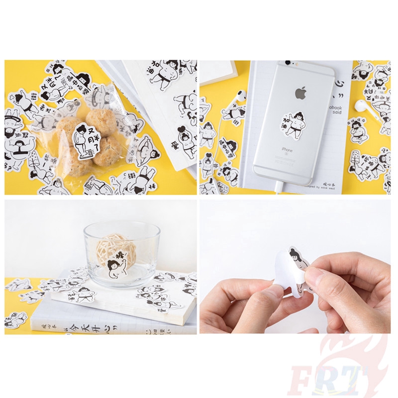 &gt; Ready Stock &lt; ❉ Sumo Giấy và decal dán tường ❉45Pcs/Box DIY Decals Stickers Sealing Stickers