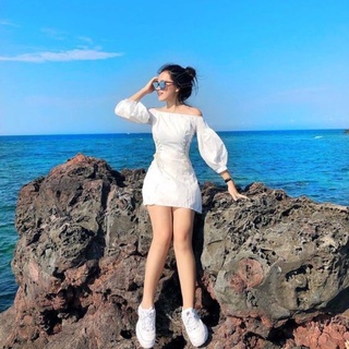 (SẴN) Váy trễ vai đan dây