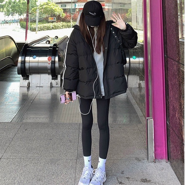 Áo Khoác Phao Nam Nữ Form Rộng Unisex Sọc Tay Ulzzang