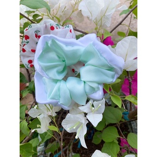 Dây cột tóc Scrunchies phi bóng phối màu cực sang