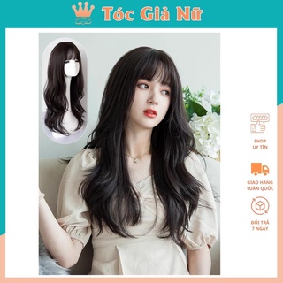 Tóc giả đẹp nguyên đầu xoăn 40cm , c2069