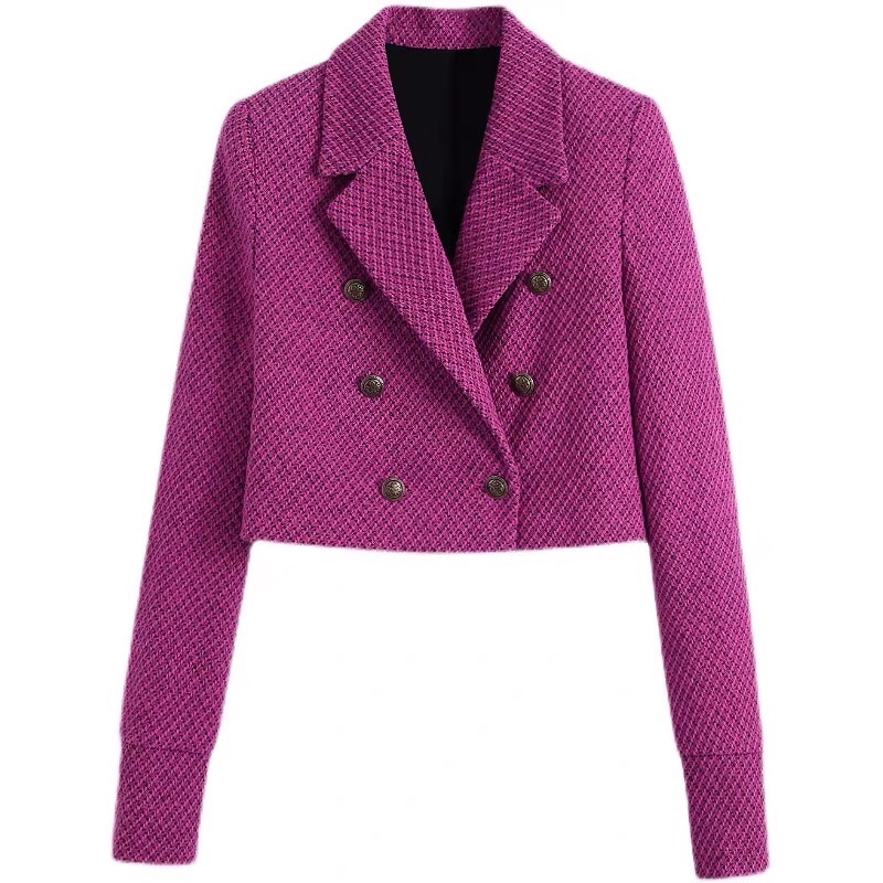 Sẵn áo L áo blazer dáng ngắn xuất dư Zr mix chân váy da Zr KÈM ẢNH THẬT