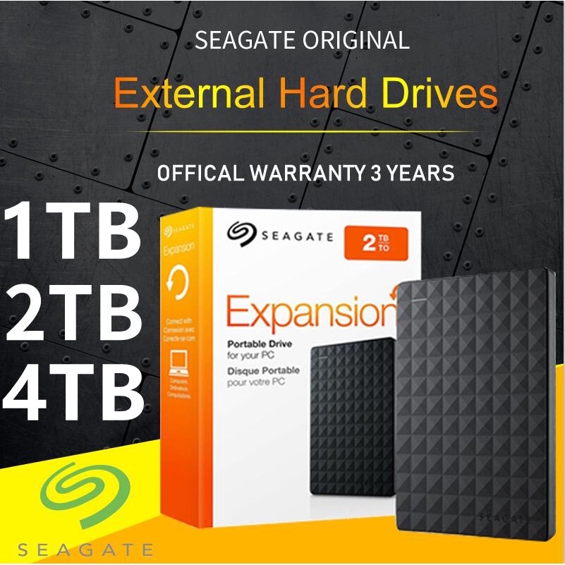 Seagate HDD 4TB / 2TB / 1TB / 500GB Ổ đĩa cứng Ngoài SSD Externo Ổ cứng USB 3.0 Di động Hard Disk cho máy tính xách tay