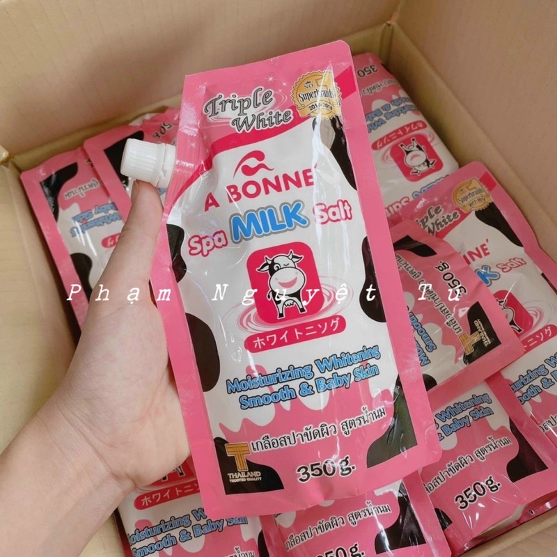 Muối tắm A Bonne sữa bò tẩy tế bào chết làm mịn da chính hãng