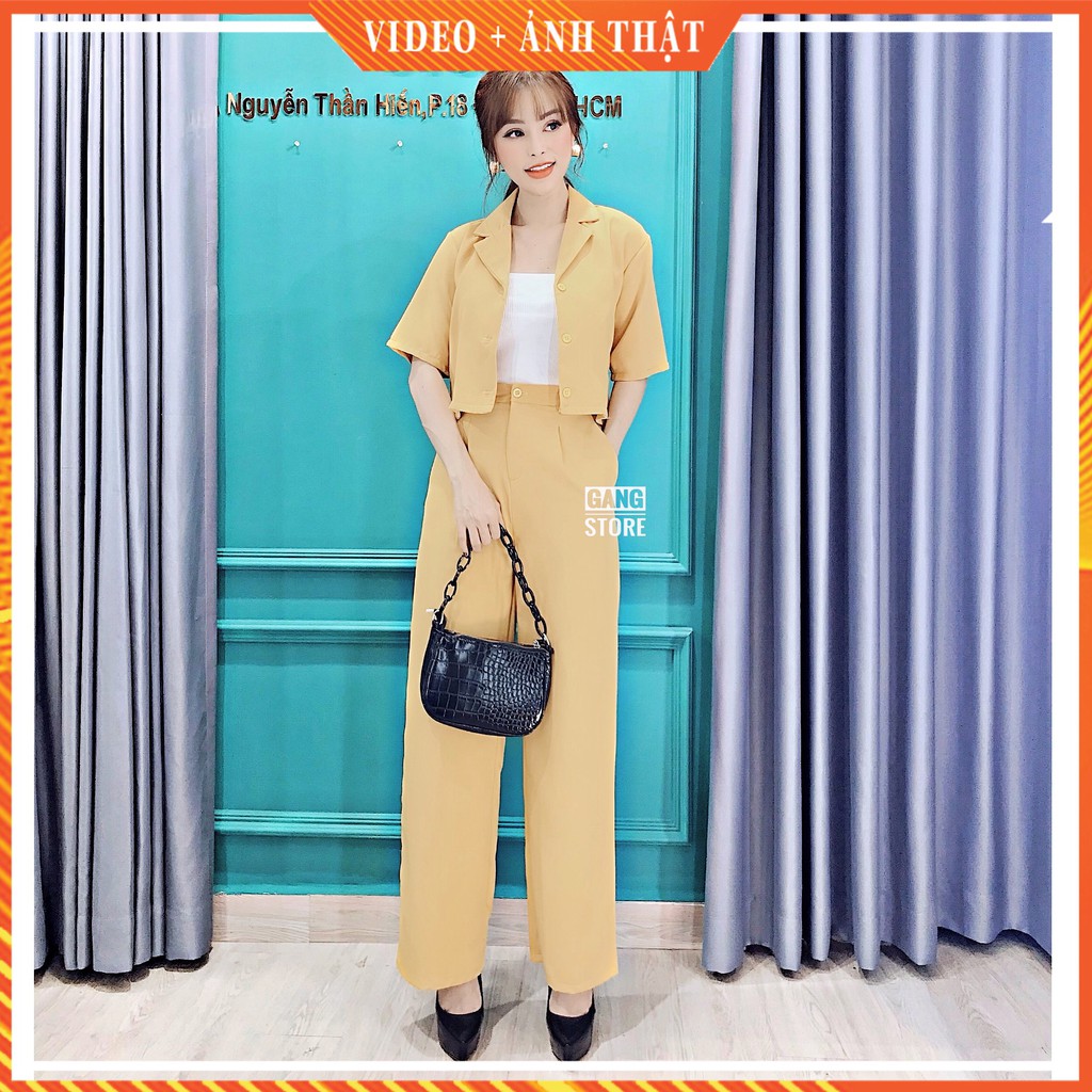 Bộ vest croptop nhiều màu Dưa Gang Store SCT01 chính hãng | BigBuy360 - bigbuy360.vn