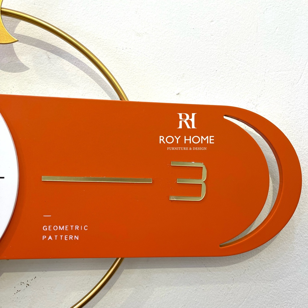 Đồng hồ treo tường Royhome Decor phong cách sáng tạo nghệ thuật mã JT2127G54
