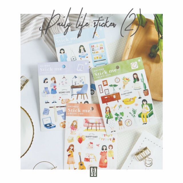 Hình dán trang trí chất liệu washi - Daily life sticker(2)