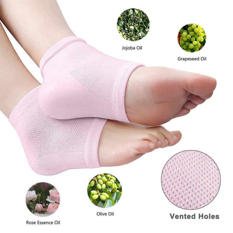 Tất hở ngón làm mềm mại giúp chống ẩm gót chân