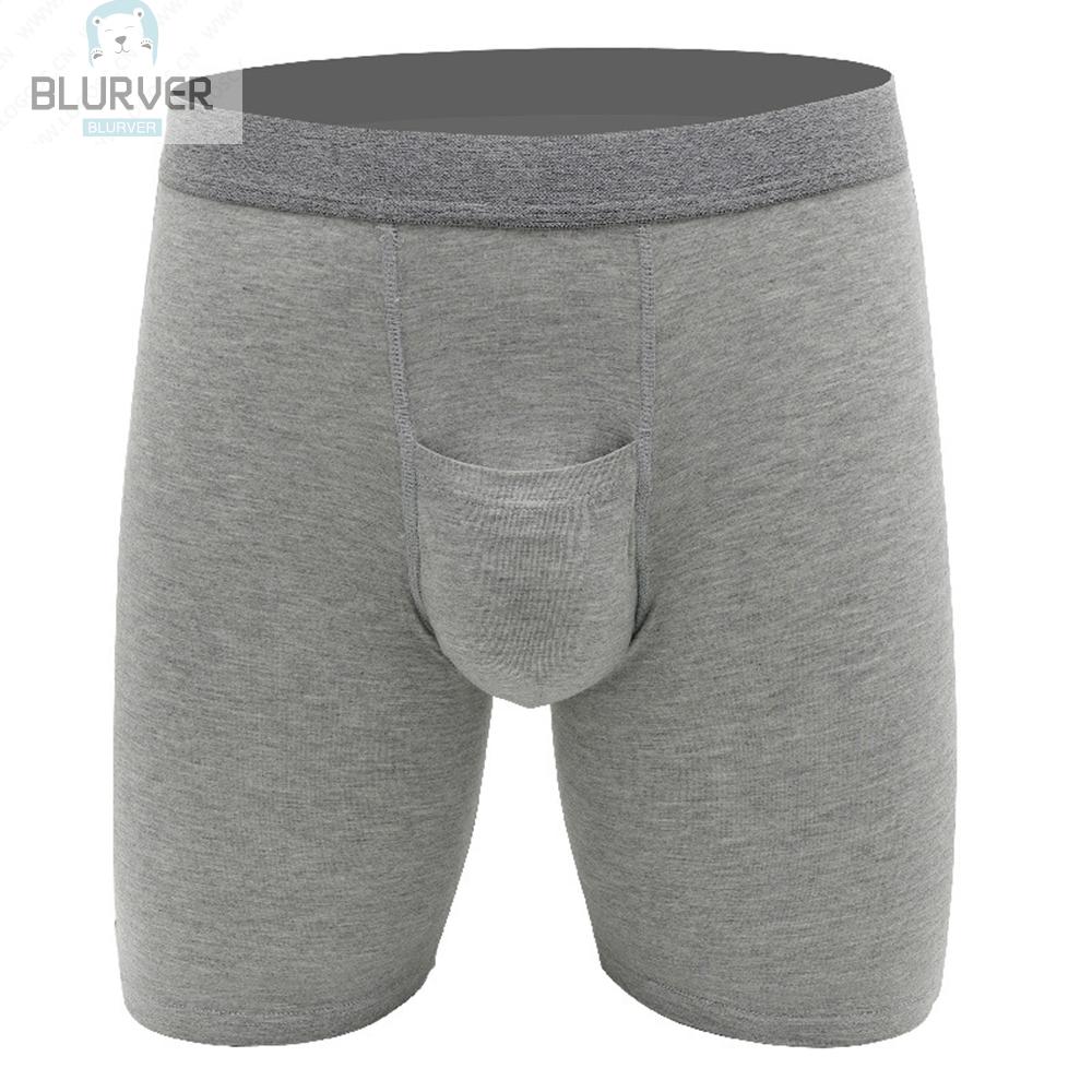 Quần Lót Boxer Dài Màu Trơn Chất Lượng Cao Cho Nam Cỡ L-2Xl