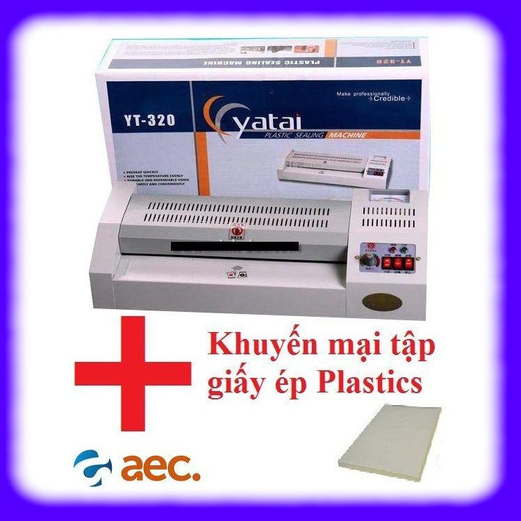 Máy ép plastic YT 320 khổ A3, A4 + Khuyến mại 1 tập giấy ép plastic