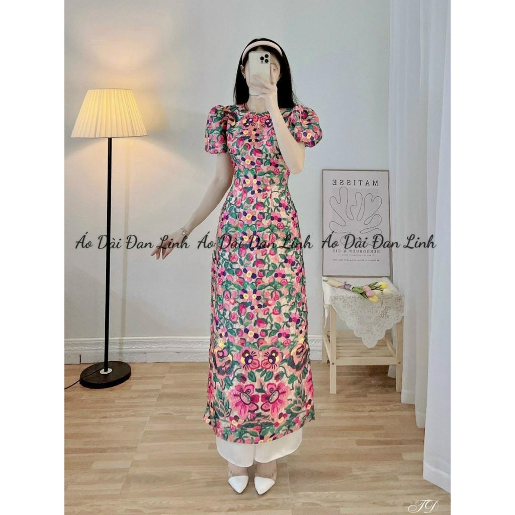 * Đủ màu dài cách tân tay phồng gây  - Áo Dài Đan Linh