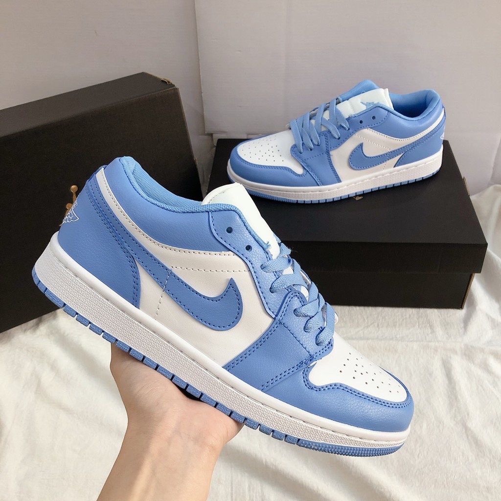 Giày Thể Thao Nam Nữ, Giày Nike Jordan 1 UNC Cổ Thấp JD1 Xanh Dương Full Box Bill | BigBuy360 - bigbuy360.vn