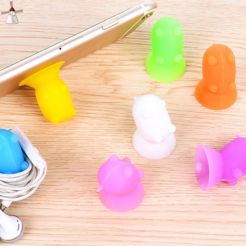 Giá Đỡ Điện Thoại Bằng Silicon Hình Chú Heo Đáng Yêu