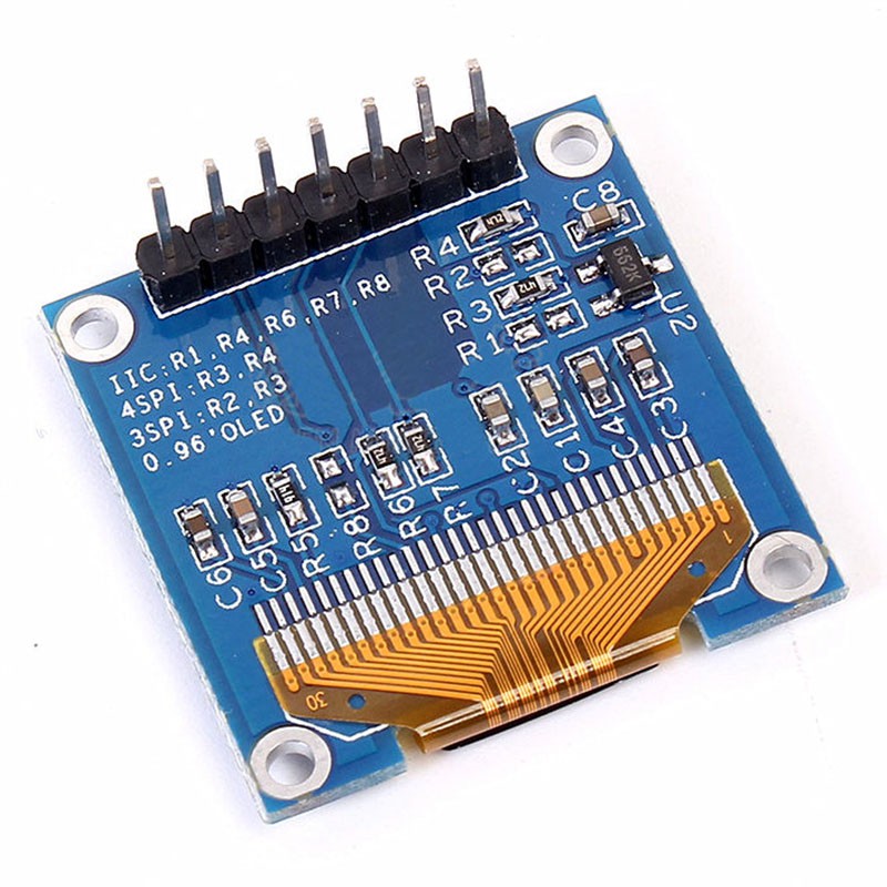 Môđun hiển thị OLED màu trắng/xanh lam/vàng-xanh lam 128x64 I2C SSD1306 12864 0.96 inch cho Arduino 7pin
