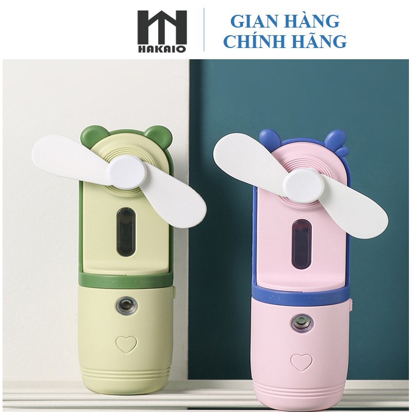 Quạt Mini Phun Sương ⚡ BH-6 Tháng⚡  Có Cơ Chế Phun Sương Mát Lạnh Tai Gấu Siêu Siêu Dễ Thương