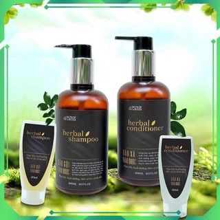 Bộ đôi dầu gội&dầu xả chăm sóc tóc HERBAL HAIR CARE - PIZKIE - Chiết xuất hoàn toàn từ thảo dược.
