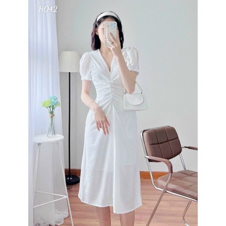 LIKEHER - ĐẦM DỰ TIỆC CỔ V NHÚN EO D26