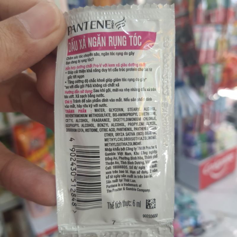 Dầu xả Pantene dưỡng chất ngăn rụng tóc 6ml x 12 gói