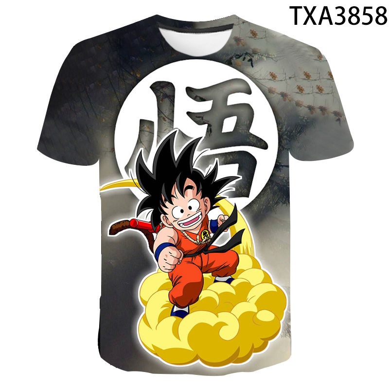Mới Áo Thun Tay Ngắn In Hình Goku Dragon Ball Thời Trang Mùa Hè Cho Nam Và Nữ