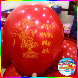 [Giá siêu sỉ inbox] Bóng bay chúc mừng năm mới cỡ 30 cm - Bịch 100 quả