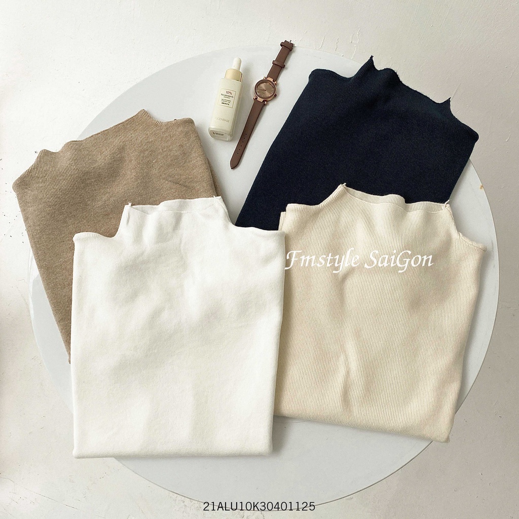 Áo len cổ lọ sát nách nữ dáng đẹp màu trơn ulzzang kiểu Hàn Quốc Fmstyle Saigon 21ALU10K30401 | BigBuy360 - bigbuy360.vn
