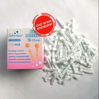 Kim lấy máu thử tiểu đường (Hộp 100 cây) dạng kim dẹp
