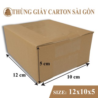[Combo 50 hộp] Hộp giấy carton 3 lớp sóng size 12x10x5 - Thùng carton chất lượng Thùng đóng hàng chuyên dụng