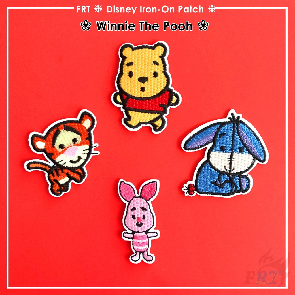 (Hàng Mới Về) 1 Miếng Dán Ủi Trang Trí Quần Áo Hình Gấu Pooh Dễ Thương Series 04