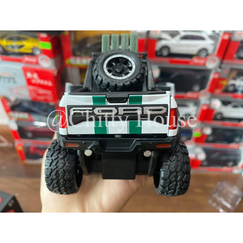 Mô hình xe Ford Raptor F150 địa hình 1:28 Chất Liệu Hợp Kim, Có Đèn Và Âm Thanh