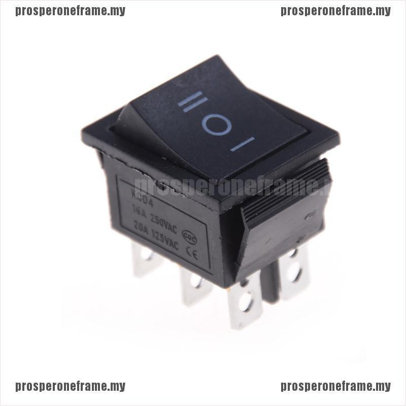 Set 2 Công Tắc On / Off / On 6 Pin 16a Kcd4 Màu Đen
