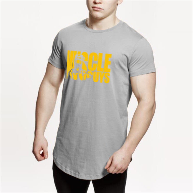 Áo thun tay ngắn tập gym cơ bắp cho nam