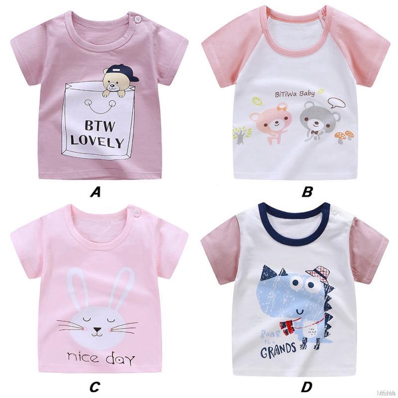 Áo thun Âu Mỹ làm từ cotton in hình vui nhộn dễ thương dành cho bé trai