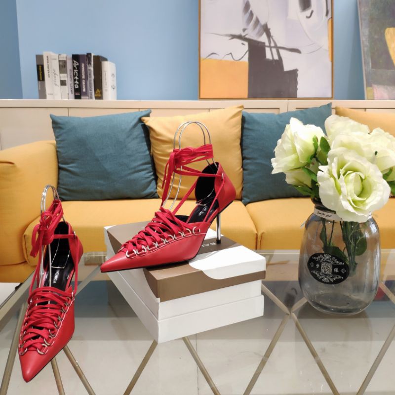 Giày cao gót nữ da thật mũi nhọn gót 8,5cm hàng xuân Balenciaga