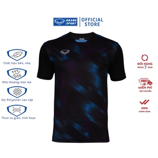 Áo bóng đá Grand Sport 11487 màu đen chất liệu thun co giãn thoáng mát CHÍNH HÃNG siêu nhẹ bay hơi nhanh