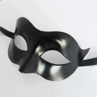 Mặt nạ nửa mặt trơn nhọn màu trắng trơn/đen trơn che nửa mặt dùng cho tiệc halloween,sự kiện,lễ hội hóa trang có dây đeo